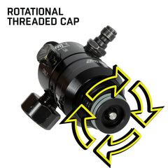 RUSH - 4500 psi "EXTRA LITE" PRO REG AIR SYSTEM - Black/White