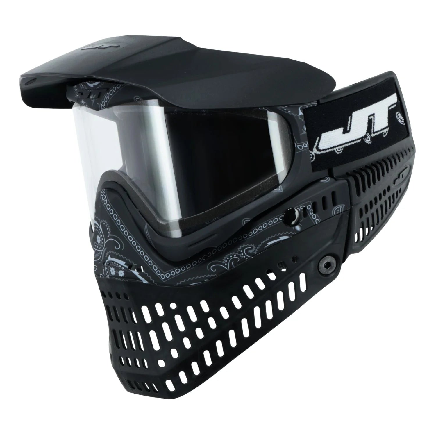 Bandana Series Proflex Paintball Mask - Black w/ Clear and Smoke