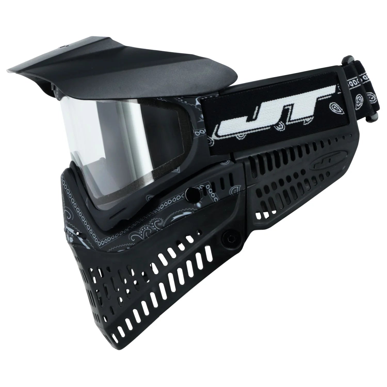 Bandana Series Proflex Paintball Mask - Black w/ Clear and Smoke